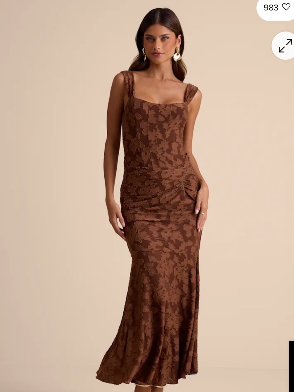 Lulu's Celeste  Burnt Floral Dress
